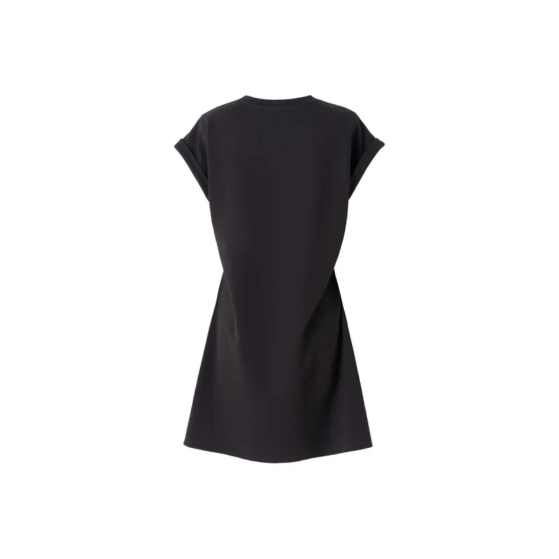 SOON FLOWER Short Sleeved Dress Women's Black-1