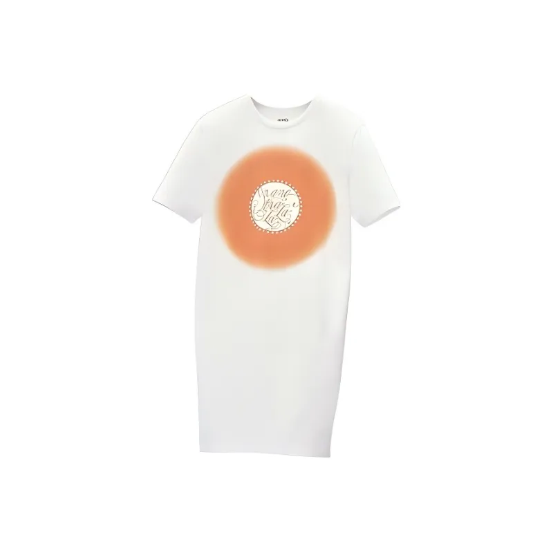 HERMES Short Sleeved Dress Women's White-0