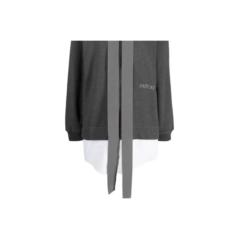 Patou Embroidered logo Hoodie Dress-4