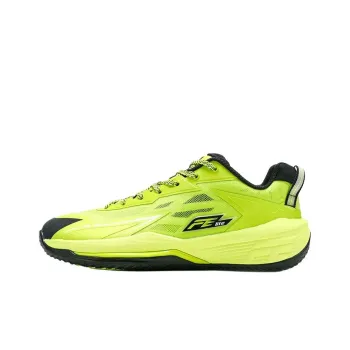 QIAODAN FETEAM Anti Slip Wear Resistant Low Top Basketball Shoes Men's Sour Lime Green Black
