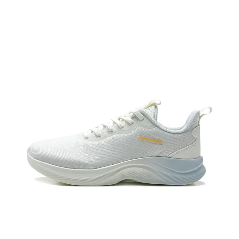 QIAODAN Anti Slip Wear Resistant Low Top Casual Running Shoes Men's White Blue-0