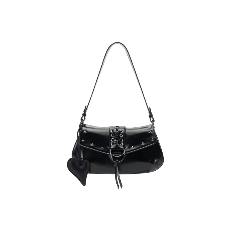 ONE TIME Synthetic Leather Shoulder Bag Trumpets Women's Pink Guava/Black-6