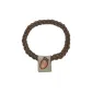 Carrot Pattern Twisted Fried Dough Hair Tie 1 Pack (Light Brown)