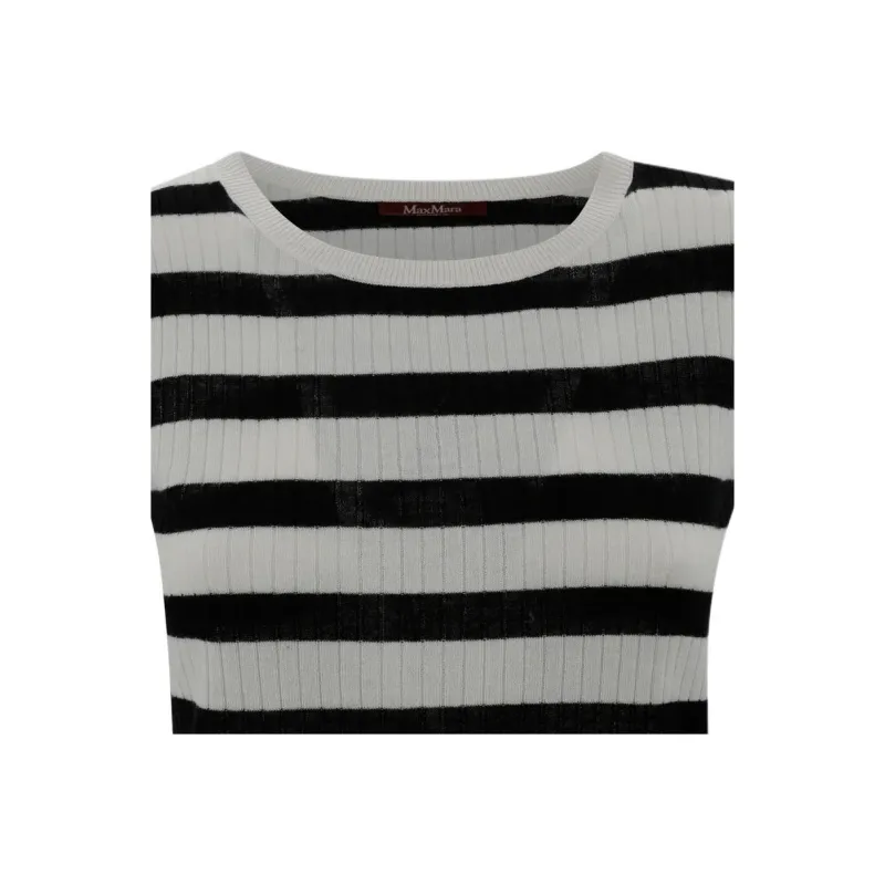 MaxMara Valeria Striped Crewneck Vest-3