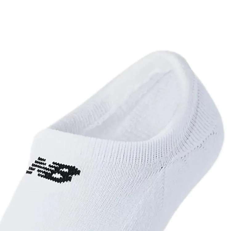 New Balance No Show Socks Men's 3 Pack White-2