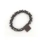 Coffee Brown Twisted Fried Dough Smiley Face Hair Tie 1 Pack (Dark Brown)