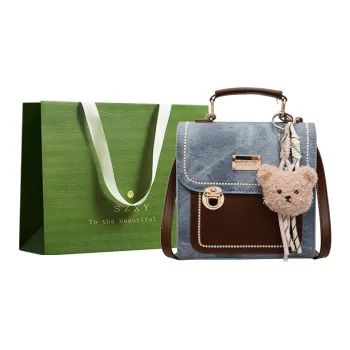 Three Ducklings PU Backpack Women's Multicolor