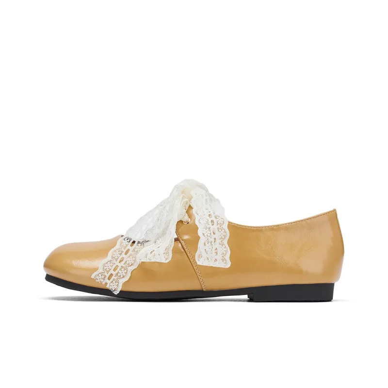 Hotwind Cream Lace Series Mary Jane Women's Casual Shoes Flat Women's-10