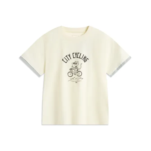 LiNing Sports Life Collection T Shirt Women's Mica White