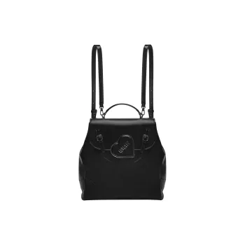 ONE TIME Synthetic Leather Backpack Tubas Women's Black Oil Wax