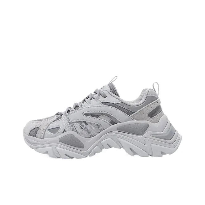 FILA Interaction V2 Low Top Chunky Sneakers Unisex Gray-0