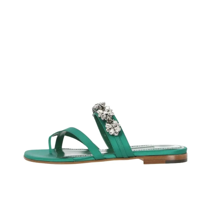 MANOLO BLAHNIK Flip Flops Women's Green-0