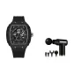 Fascia Gun Gift Box Set-Black Case Black Dial Black Rubber Strap