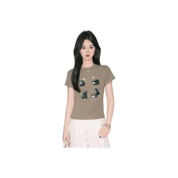FOREVER 21 T Shirts Women's Dark Khaki