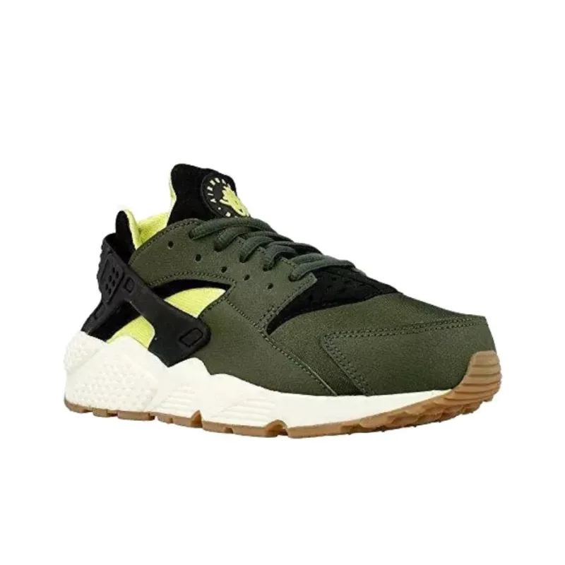 Nike Air Huarache Run Cushioning, Wear Resistant Low Top Casual Running Shoes Women's Green Black-2