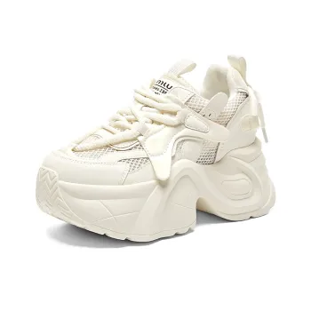 QITUMAUL Anti Slip Wear Resistant Low Top Chunky Sneakers Women's