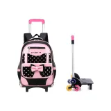 Black Pink (Backpack)+6-Wheel Trolley