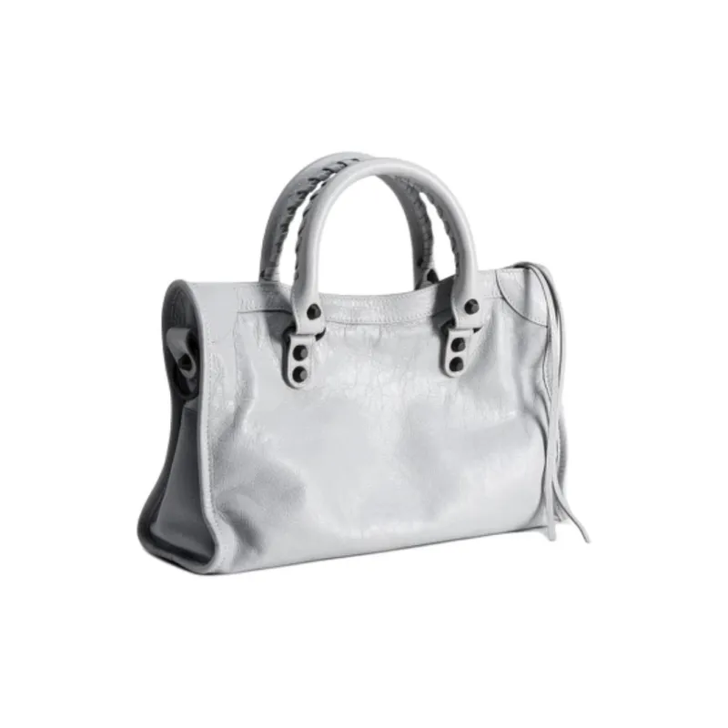 Balenciaga Le City Sheepskin Shoulder Bag, Handbag Trumpets Women's Light Gray-2