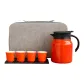 Leather Gift Box Set-Stainless Steel Steeping Teapots 4 Cup