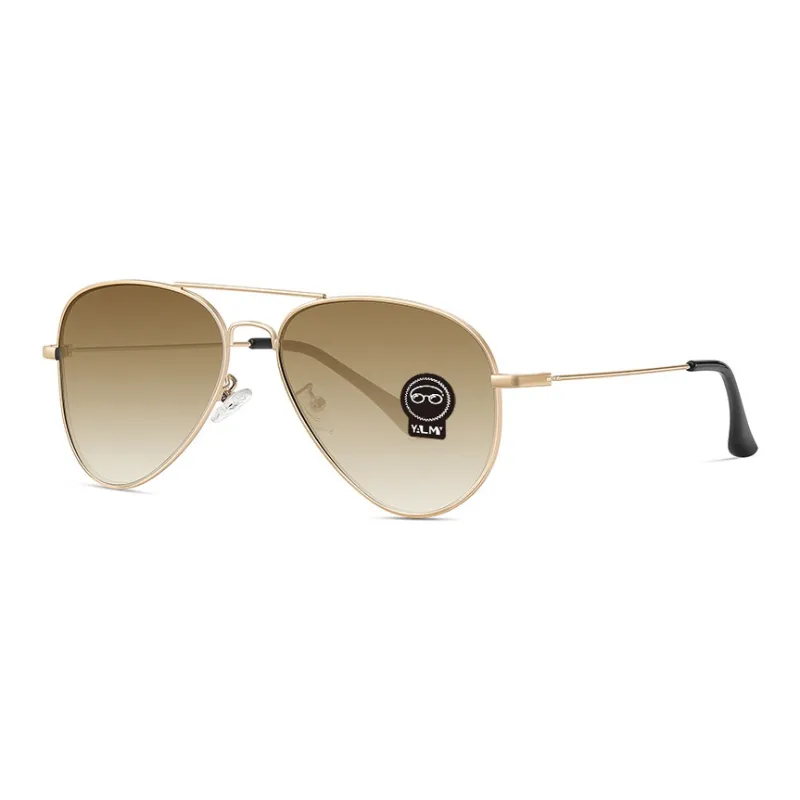 YALMY Metal Oval Sunglasses Men's-7