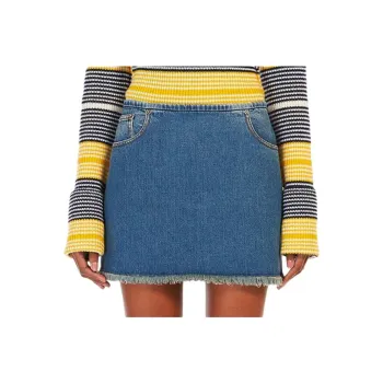 SportMax Denim Short Skirts Women's Blue