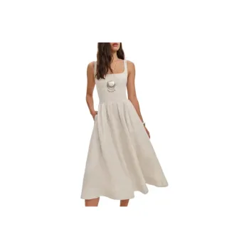 REFORMATION Janu Linen Dress Sleeveless Dress Women's