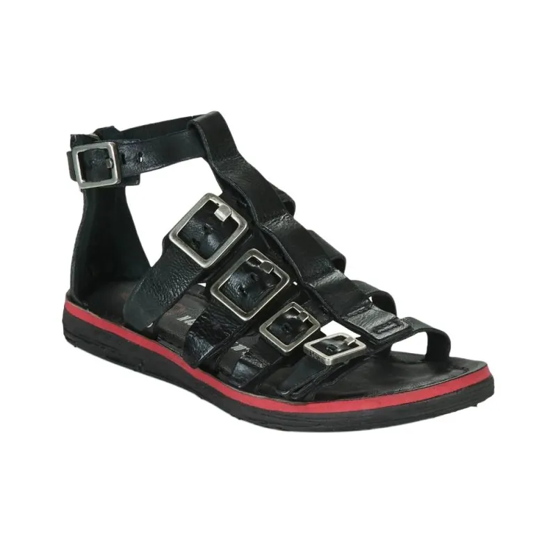 AirStep BUSA BUCKLE Roman Sandals Women's Black-3