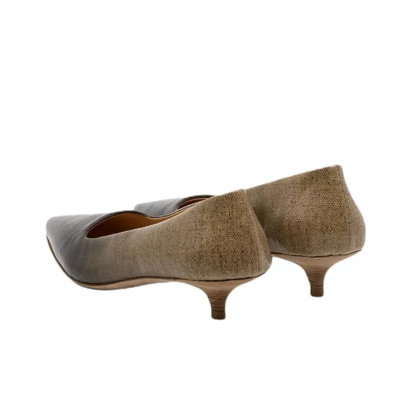 Marsèll Longiforma Slim Heel High Heels Women's Beige Black-3