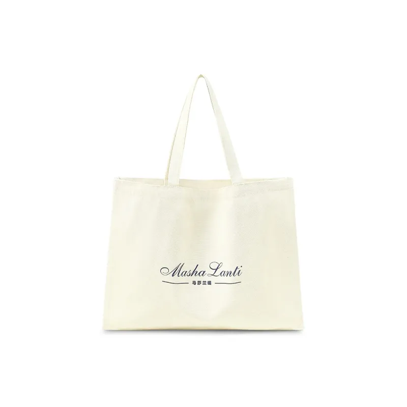 MashaLanti Polyester Cotton Blend Tote Bag, Shopping Bag, Handbag, Shoulder Bag Women's Ecru-0