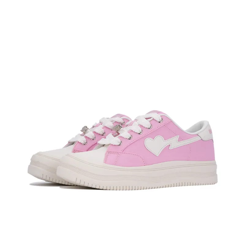AND U Anti Slip And Wear Resistant Height Increasing Low Top Heartfelt Connection Skateboard Shoes Unisex-7