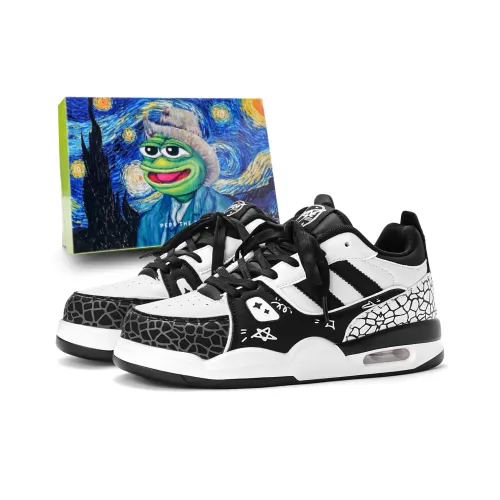 Pepe The Frog Low Top Skateboard Shoes Unisex