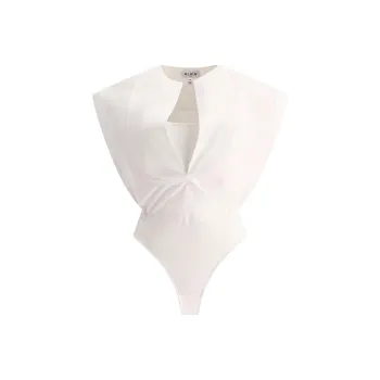Alaia V-Neck Sleeveless Bodysuit