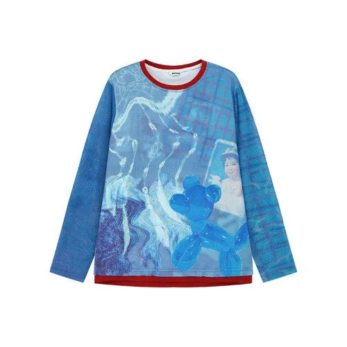 WULISHAONIAN T Shirts Unisex Blue Red