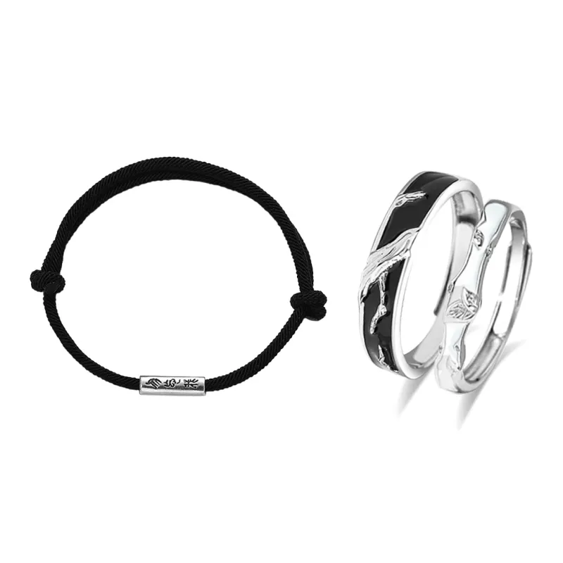 D.K.X Alloy Couple Rings Unisex-0