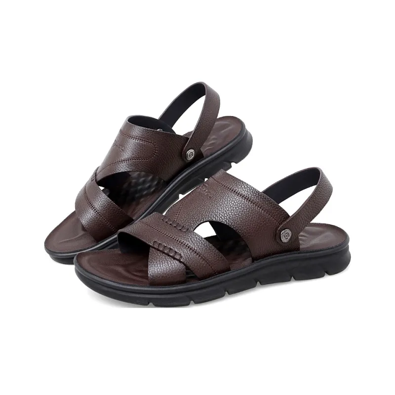 GESENLANG Beach Sandals Men Black/Brown-8
