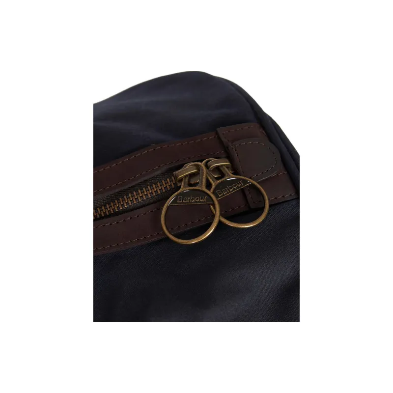 BARBOUR Wax Cotton Travel Bag Men's Marine Blue-2