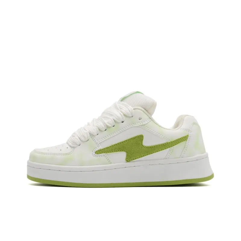 Circle Small Coverage Balance Lightweight Support Low Top Skateboard Shoes Unisex Grass Green-1
