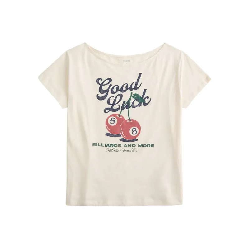Hollister Drop Shoulder Sleeve T Shirt Women's-0