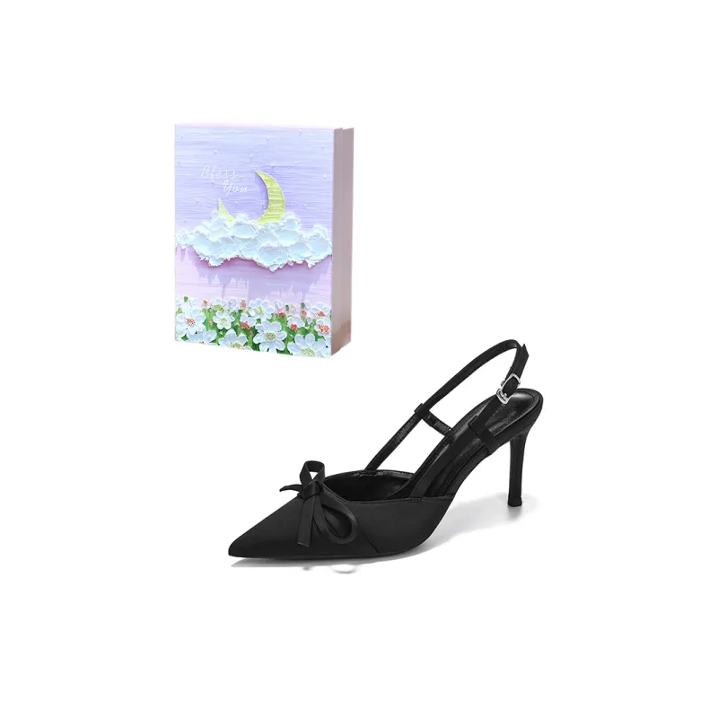 ROBINHOOD Purple Moon Galaxy Box Slim Heel High Heels Women's-11