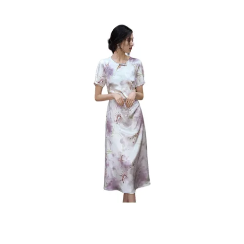 XWI Cheongsams Women's Iris Purple