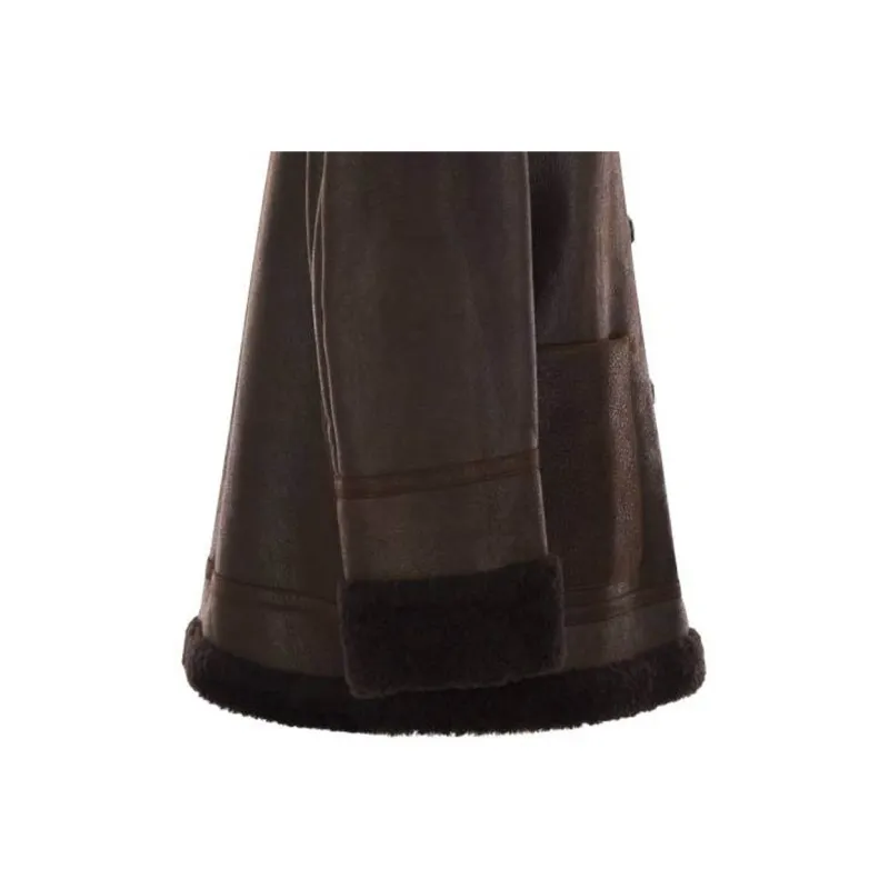 WEEKEND MaxMara Borbone Buttoned Crewneck Coat-4