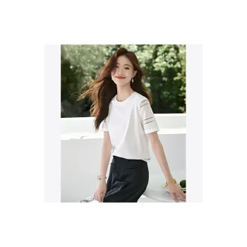 Mo Han Yi Mei Regular T Shirt Women's Raw White