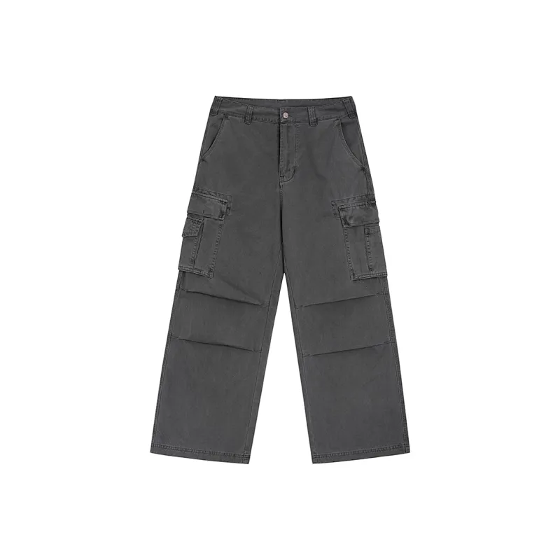Unblank Cargo Pants Unisex Washed Gray-0