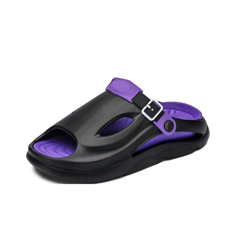 OUGLEMEN Beach Sandals Unisex Black Gray/Black Purple/Beige Brown/White Moon/Olive Green-6