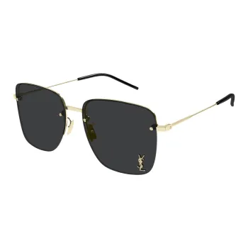 SAINT LAURENT Metal Irregular Shape Sunglasses Women's Gold