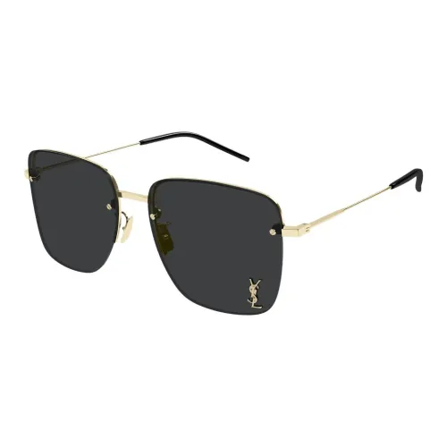 SAINT LAURENT Metal Irregular Shape Sunglasses Women's Gold