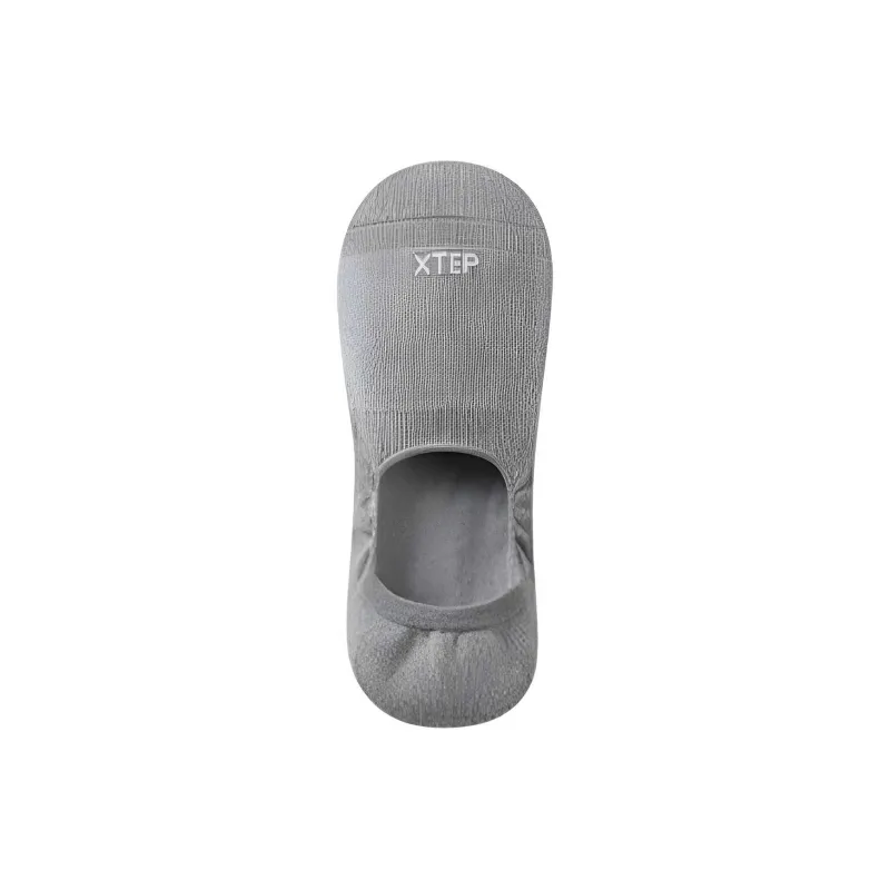 XTEP SS25 No Show Socks Women's 4 Pack Black White Light Green Light Yellow Pink Gray-7