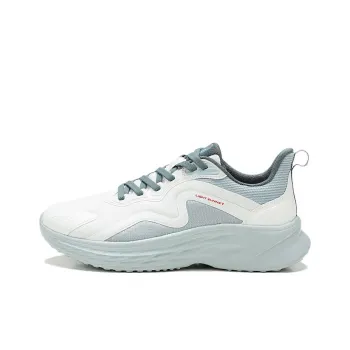 QIAODAN Anti Slip Wear Resistant Low Top Casual Running Shoes Men's Ivory Mist Green