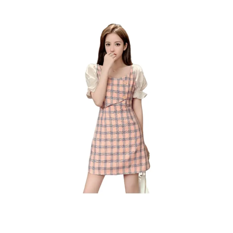 Flowers In Water Short Sleeved Dress Women's-0