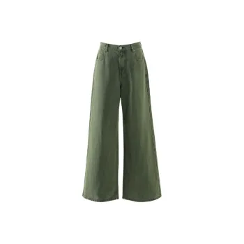 TIBINB Jeans Women's Army Green Wide Leg Pants
